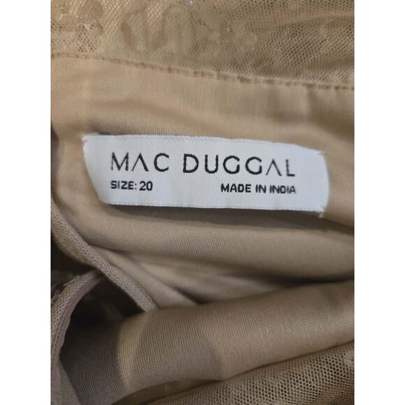 Mac Duggal Women's 5619 Plus Size 20 Nude Beige Beaded Sequin Gown Formal Dress - Picture 16 of 16